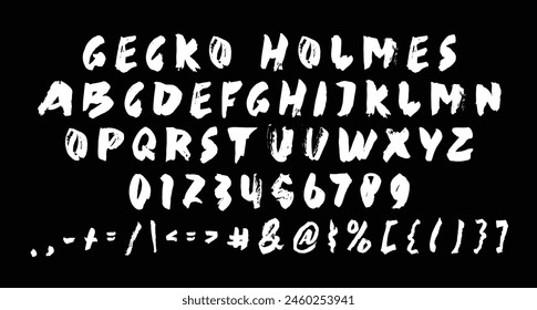 Gecko Holmes brush font. With three weight stroke, fun character with a bit of ligatures. To give you an extra creative work.