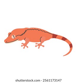 Сrested gecko icon clipart avatar logotype concepte isolated illustration