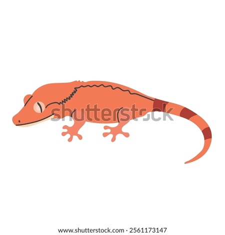 Сrested gecko icon clipart avatar logotype concepte isolated illustration