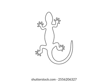 Gecko icon continuous one line drawing vector illustration