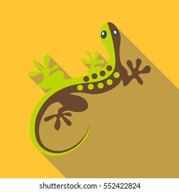 Gecko icon. Flat illustration of gecko vector icon for web