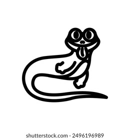 Gecko icon or logo design isolated sign symbol vector illustration. A collection of high quality black line style vector icons