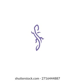 Diseño de logotipo de icono de Vector de ilusión de gecko