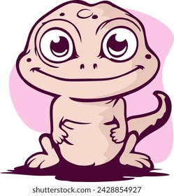 A gecko illustration depicts the small lizard known for its unique characteristics and charming appearance.