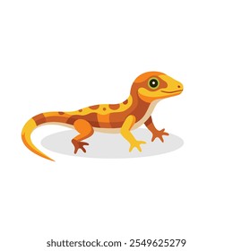 
Ilustração isolada do vetor plano de Gecko no fundo branco