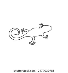 gecko line icon vector element design template web