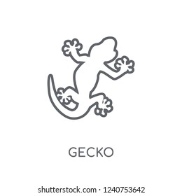 Gecko linear icon. Modern outline Gecko logo concept on white background from animals collection. Suitable for use on web apps, mobile apps and print media.