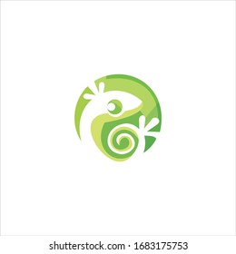 Gecko Lizard Logo Vector Design Template