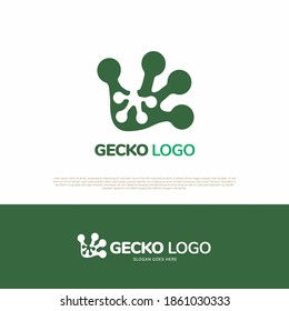 Símbolo del logo del animal del reptil lagarto Gecko