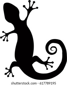 Gecko lizard silhouette