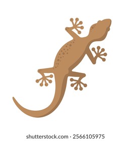 Gecko lizard vector illustration Simple reptile Clipart