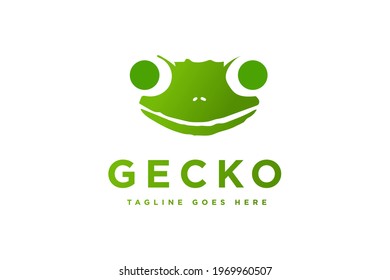 Gecko logo design vector illustration. Gecko animal pets logos design inspiration