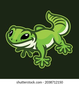 Gecko Logo Funny Cartoon Character