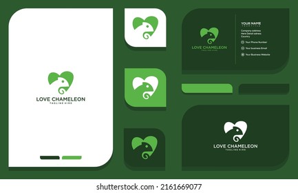 Gecko logo illustration, logo template, Gecko Lovers, community logo and business card