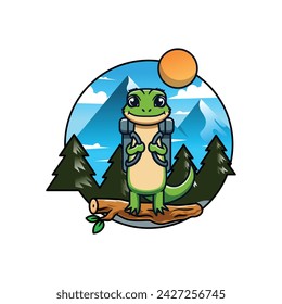 Gecko Logo Mascot Vector Illustration.