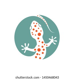 Gecko logo vector icon illustration template