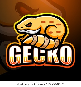 Diseño del logo de apoyo a mascota Gecko