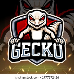 Gecko mascot. esport logo design