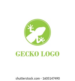 Gecko monogram logo. Simple icon design vector