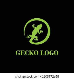 Gecko monogram logo. Simple icon design vector