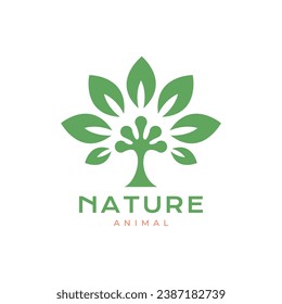 gecko paw leaves nature plant modern clean flat minimal clean logo design vector icon illustration