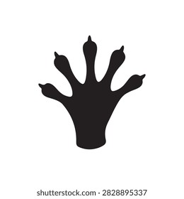 Gecko paw print silhouette
