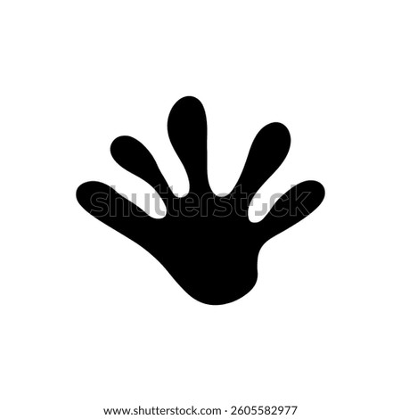 Gecko paw print silhouette vector flat illustration design. Stock photo © 