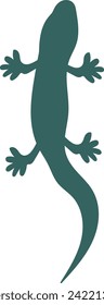 Gecko Reptile Silhouette Vector Illustration