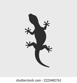 Gecko or salamander silhouette icon vector illustration