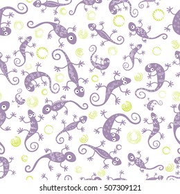 Gecko seamless pattern.