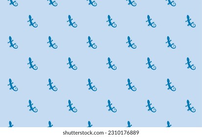 Gecko seamless vector background bluepink