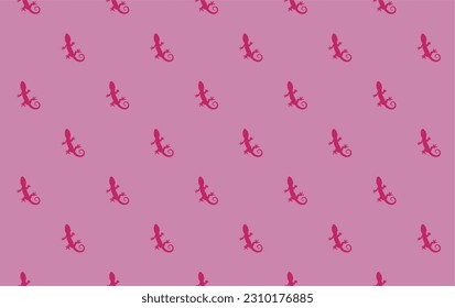 Gecko seamless vector background pink