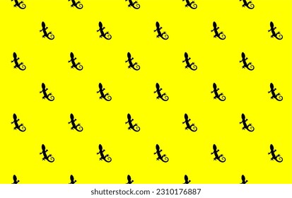 Gecko seamless vector background yellow