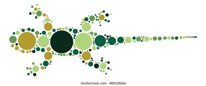 gecko shape vector design by color point