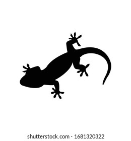 Gecko Silhouette, Vektorillustration Illustrator für Tiere.