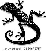 Gecko Silhouettes: A minimalist design featuring elegant gecko silhouettes