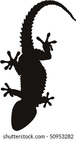 gecko tattoo isolated on withe background