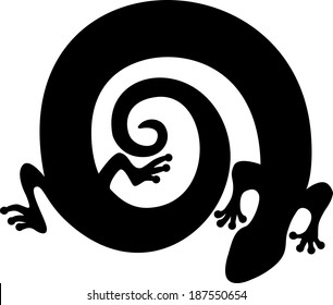 Gecko tattoo. Visual Gecko icon. Vector file of gecko design.