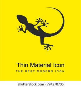 Gecko top view shape bright yellow material minimal icon or logo design