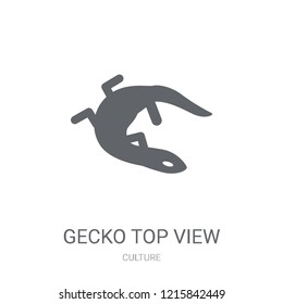 Gecko top view shape icon. Trendy Gecko top view shape logo concept on white background from Culture collection. Suitable for use on web apps, mobile apps and print media.