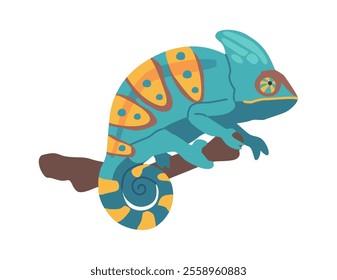 Gecko tropical reptilian vector illustration