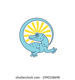 Gecko vector icon illustration design  template