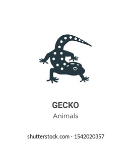 Gecko vector icon on white background. Flat vector gecko icon symbol sign from modern animals collection for mobile concept and web apps design.