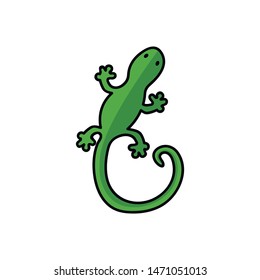 Gecko vector illustration isolated on a white background. lizard icon