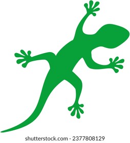 Gecko Vector, Lizard Silhouette Design