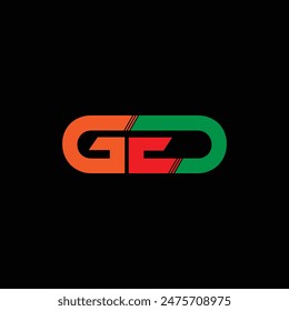 GED Letter Initial Logo Design Template Vector Illustration