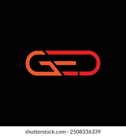 GED letter logo design vector