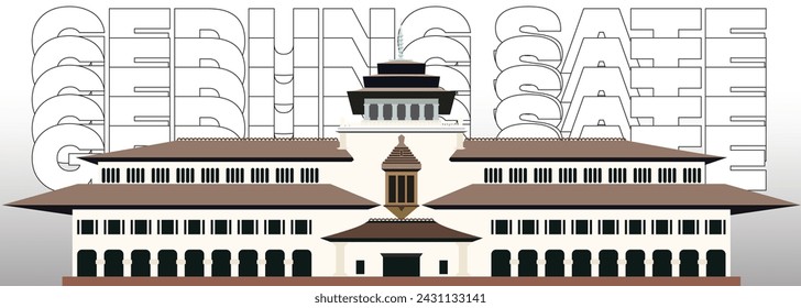 Gedung sate bandung heritage building vintage architecture