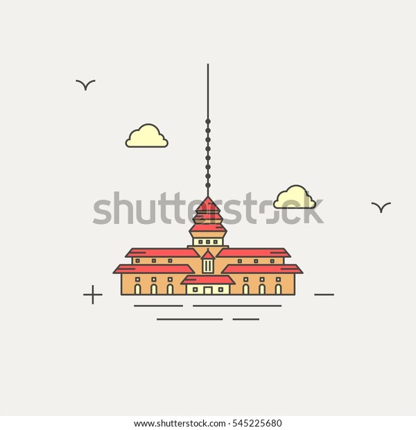 Gedung Sate Satay Building Bandung Icon Stock Vector Royalty Free 545225680 5468