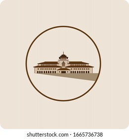 Gedung Sate Vector Illustration The Icon of Bandung, West Java, Indonesia